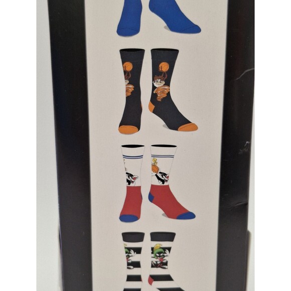 Space Jam Casual Crew Socks Bioworld 6 Pk Sz 8-12 - Picture 9 of 10